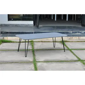 Friis Furniture - Agnes havebord - Cement - 100x50x38 cm 